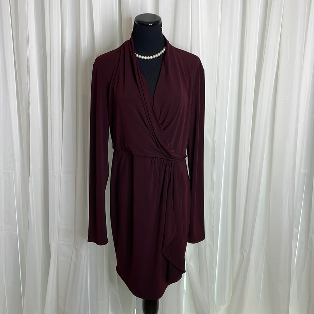 NWOT Burgundy VICTORIA’s SECRET Long Sleeve Mini Dress, Size L